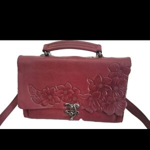 Patricia Nash Red Floral Crossbody Bag